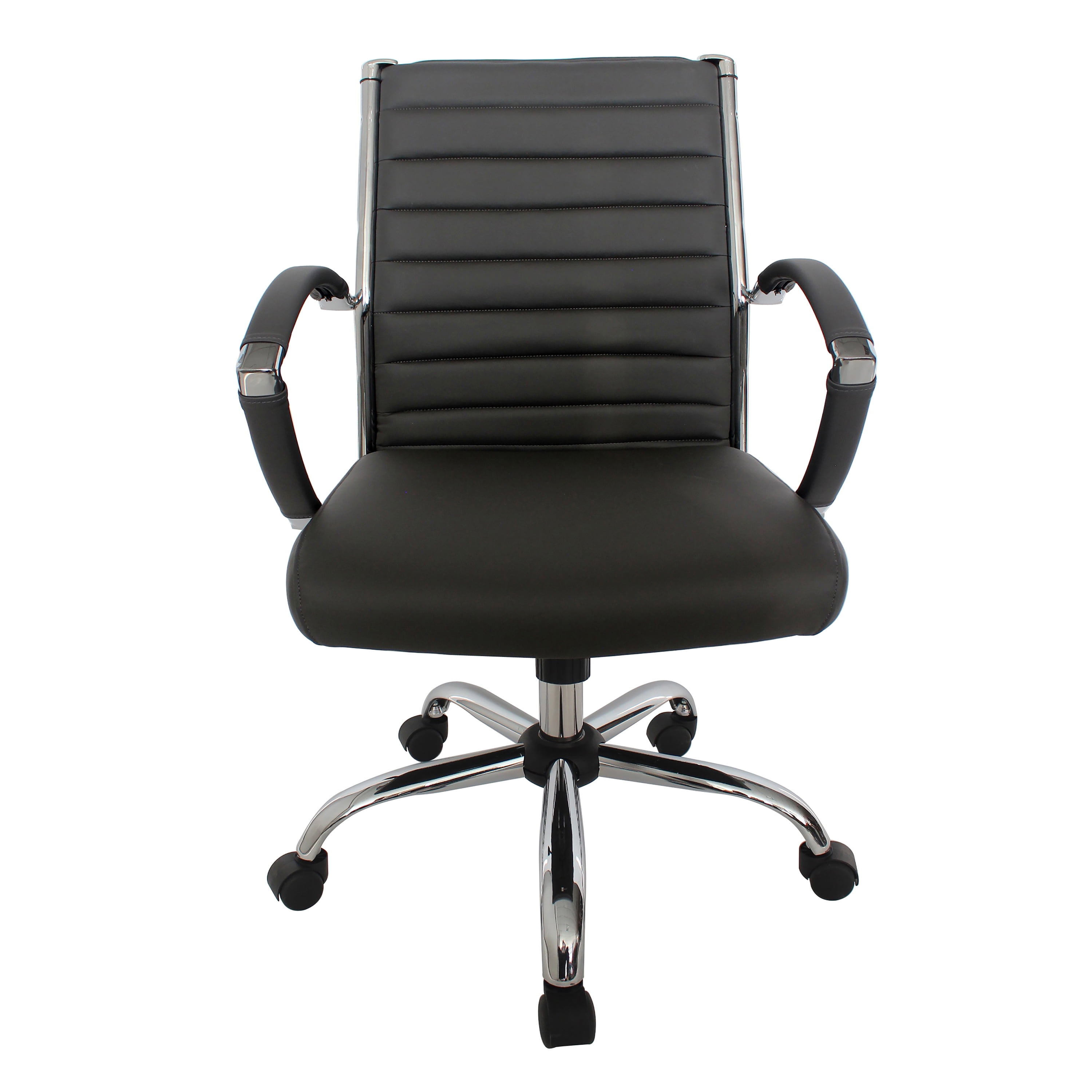 Furniture of America Ilmot Faux Leather Office Chair Black 40 in