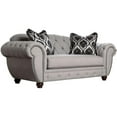 thumbnail image 1 of Furniture of America Isabella Transitional Fabric Tufted Loveseat in Gray, 1 of 6