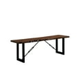 thumbnail image 1 of Furniture of America Jared Industrial Wood Dining Bench, Walnut, 1 of 6