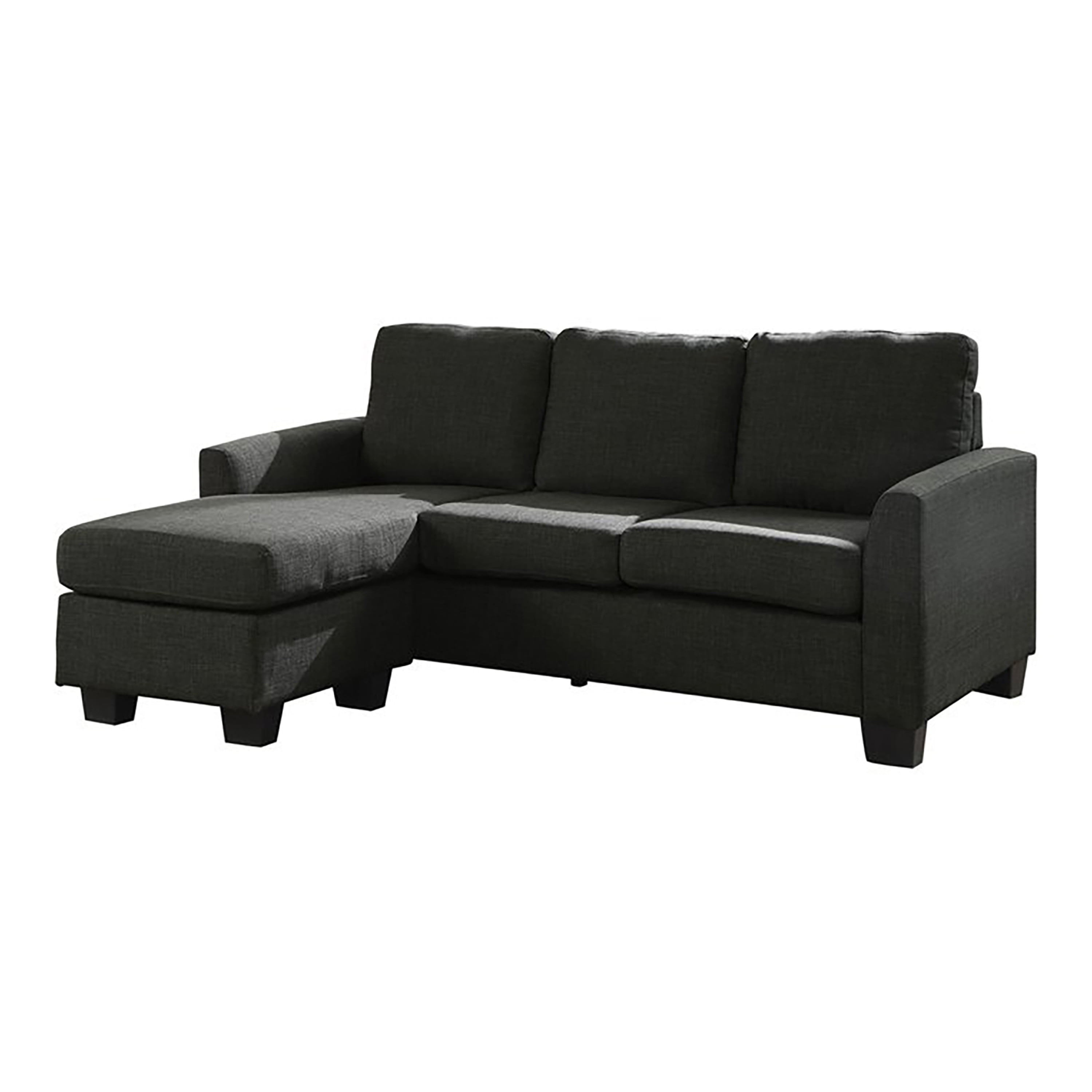 Furniture of America Jenna Dark Gray Linen L-Shaped Sectional - Walmart.com