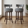 thumbnail image 1 of Furniture of America Jensen Swivel Bar Stools - Set of 2, 29", Light Gray, 1 of 6