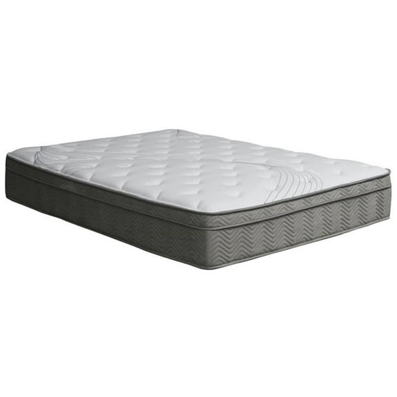 Furniture of America Jes Edge Fabric Cal King Pocket Coil Mattress in White