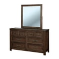 thumbnail image 1 of Furniture of America Jexter Wood 2-Piece Dresser and Mirror in Dark Oak, 1 of 5
