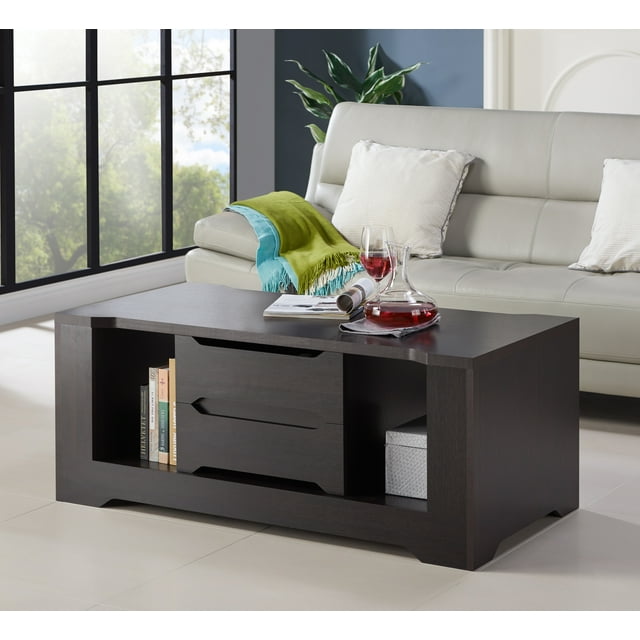 Furniture of America Jonah 2Drawer Coffee Table, Espresso