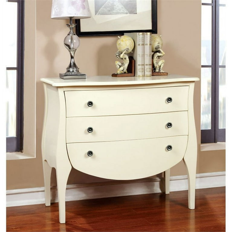 Furniture of America Jonah French Country 3 Drawer Accent Chest in White