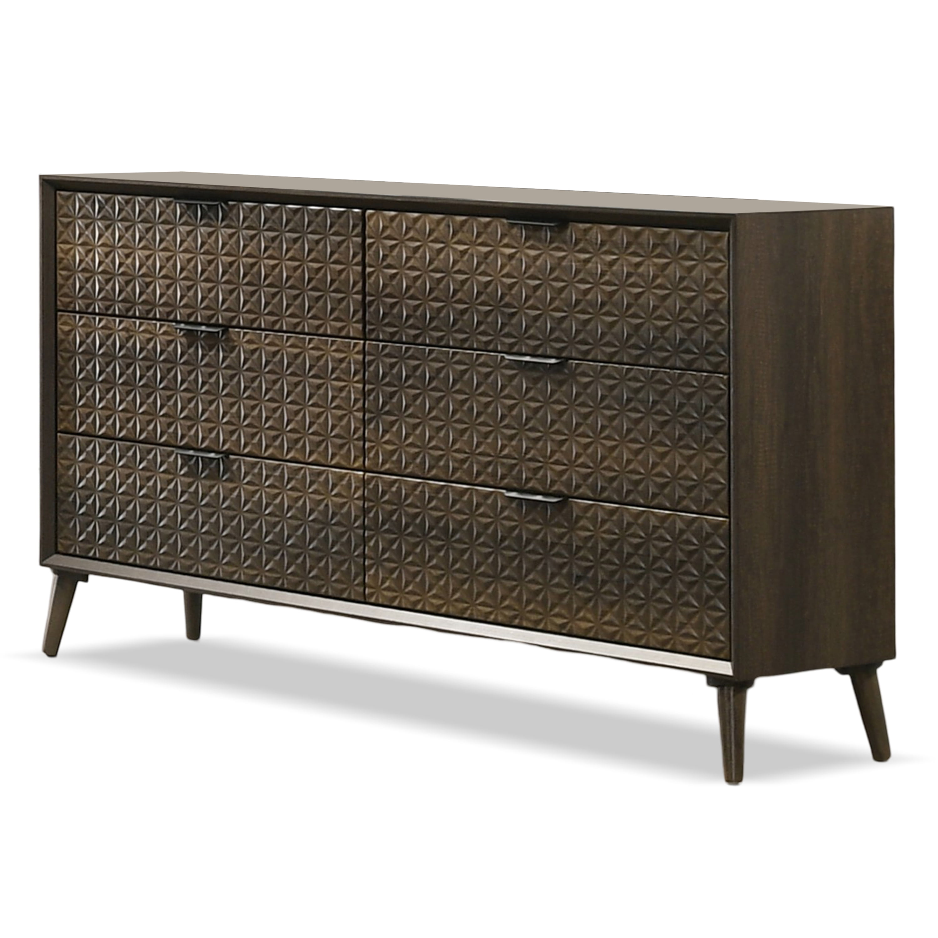 Furniture of America Jovik Modern 6-Drawer Dresser, Dark Brown