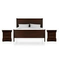 thumbnail image 1 of Furniture of America Jussy 3pc Cherry Wood Bedroom Set-King + 2 Nightstands, 1 of 8