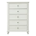 thumbnail image 1 of Furniture of America Kaela Coastal 5-Drawer Solid Wood Adult Vertical Dresser, White, 1 of 8