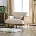thumbnail image 1 of Furniture of America Kanan Solid Wood Accent Chair in Light Oak, 1 of 3