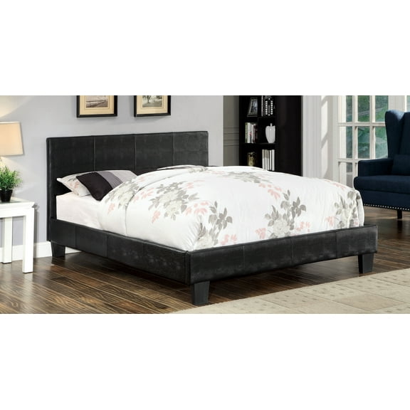 Furniture of America Kaye Wood Platform Bed, Full, Black