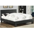 thumbnail image 1 of Furniture of America Kaye Modern Faux Leather Adult Platform Bed, Queen, Black, 1 of 11