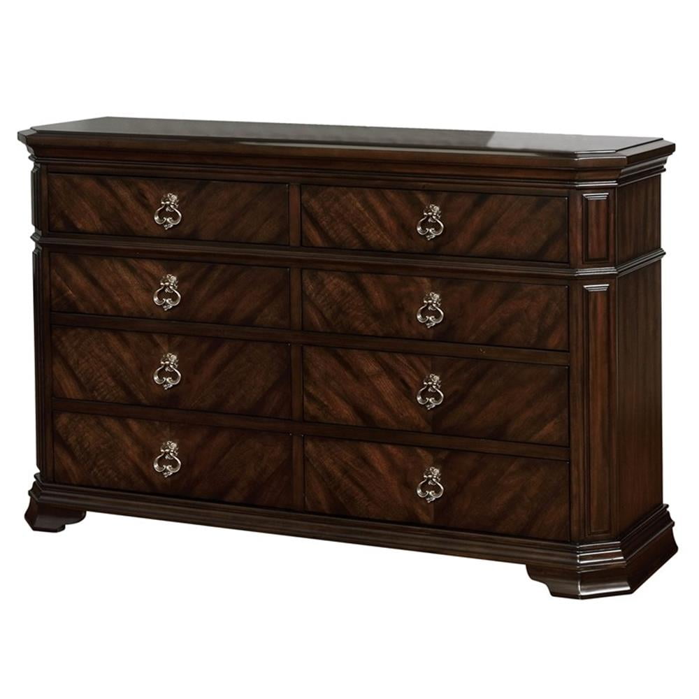 Kaylani Espresso Solid Wood Traditional Double Dresser