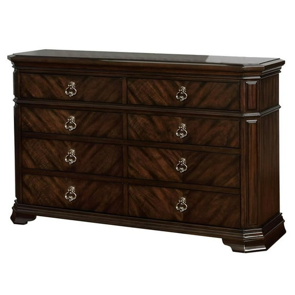Furniture of America Kaylani Traditional Wood 8-Drawer Dresser in Espresso