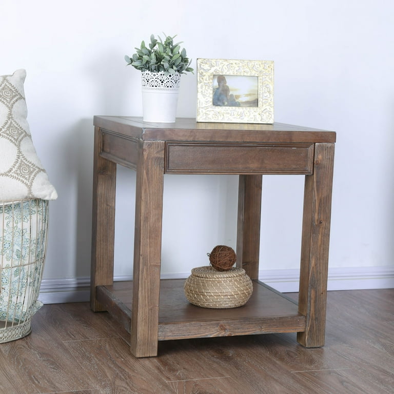 Country oak end tables discount