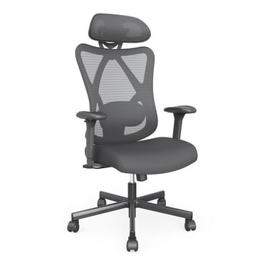 Furniture of America Kleckner Executive Chair with Lumbar Support & Swivel, 275 lb. Capacity, Black