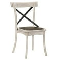 thumbnail image 1 of Furniture of America Knix Rustic Wood Dining Chair in Antique White (Set of 2), 1 of 7