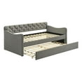 thumbnail image 1 of Furniture of America Knolt Fabric Twin Daybed With Trundle in Gray, 1 of 9