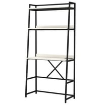 Furniture of America Knott Metal 36-in Writing Desk with USB, Oak