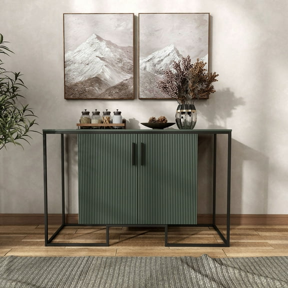Furniture of America Kono Contemporary 47.25" Buffet with 2 Shelf and 2-Door, Sage Green