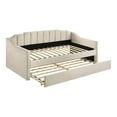 thumbnail image 1 of Furniture of America Koon Fabric Upholstered Daybed with Trundle in Beige, 1 of 3