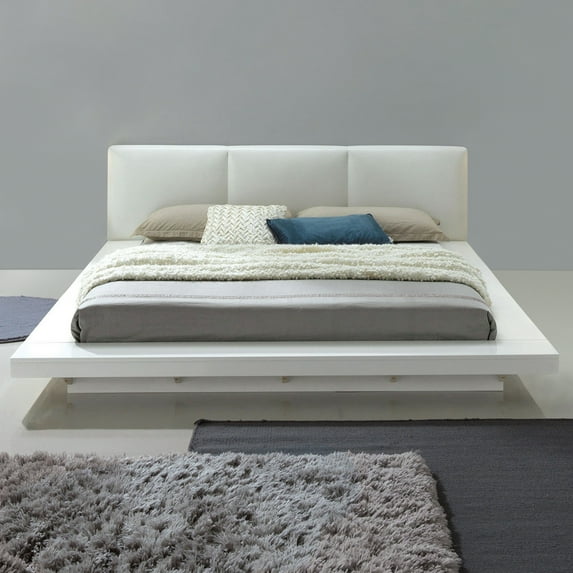 Furniture of America Krister Wood Platform Bed, California King, White