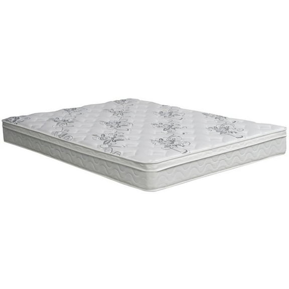 Furniture of America Kya Fabric 9-Inch Full Euro Top Mattress in White