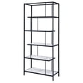 thumbnail image 1 of Furniture of America Lakely Metal 5-Shelf Bookcase in Black and White, 1 of 4