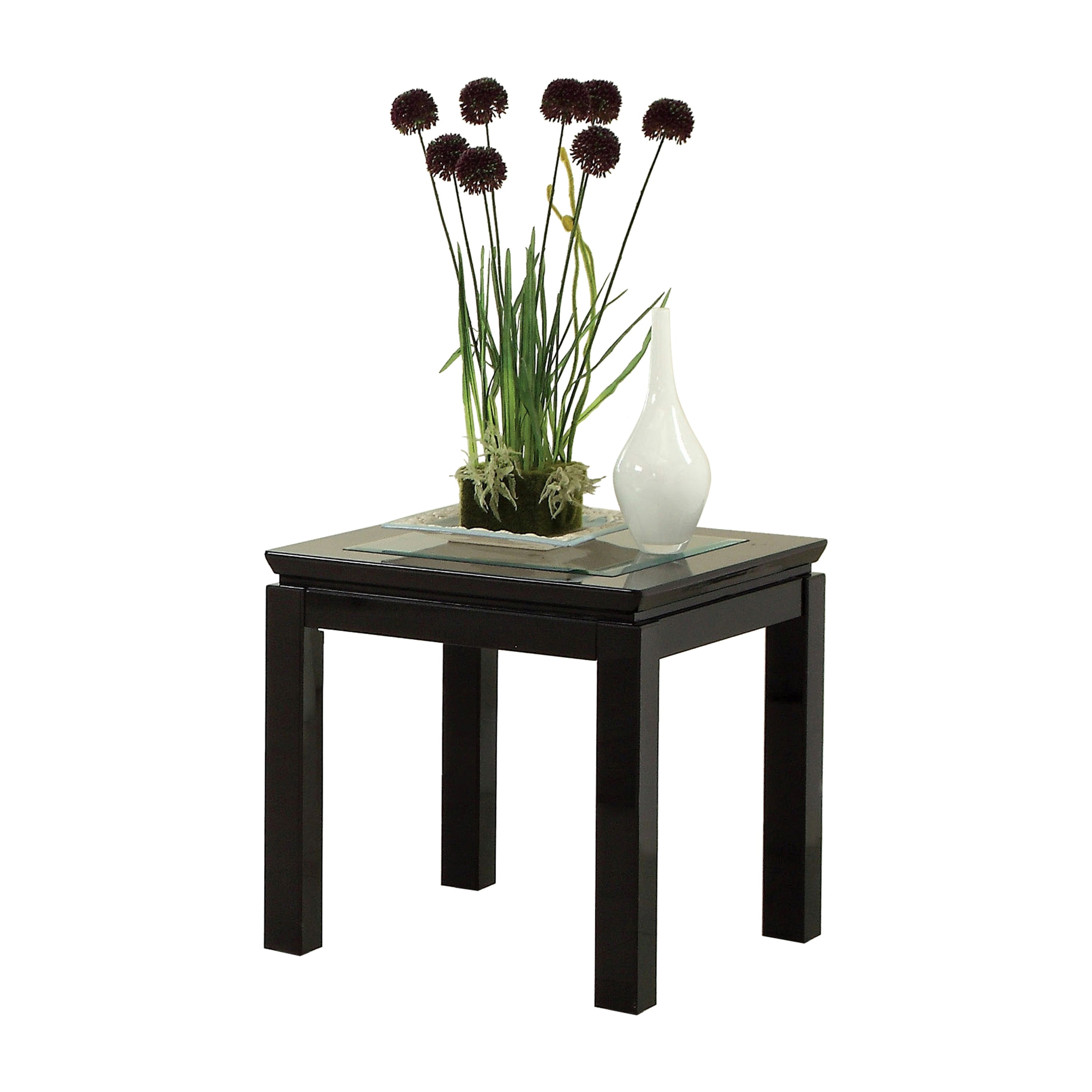 Furniture of America Lalia Contemporary End Table, Black