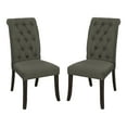 thumbnail image 1 of Furniture of America Landon Fabric Side Chair in Gray and Black (Set of 2), 1 of 8