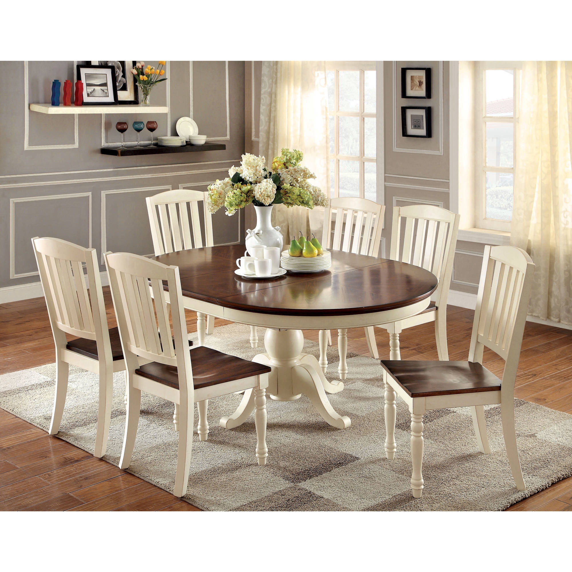 7 piece oval cheap dining table set
