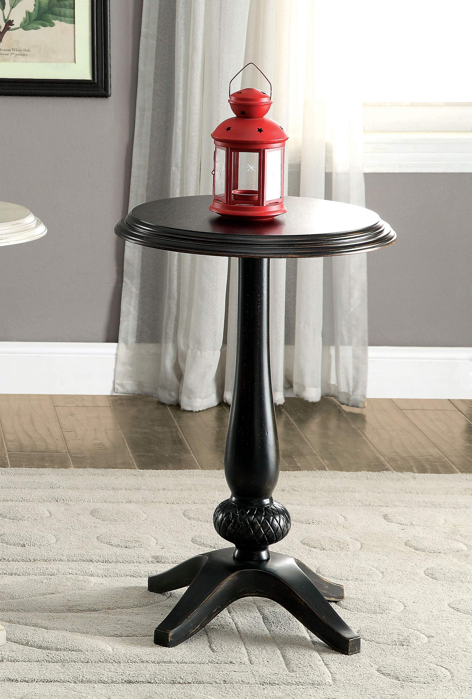 Furniture of America Lanna Round Accent Table, Multiple Colors ...
