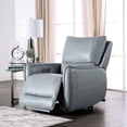 thumbnail image 1 of Furniture of America Larchvale Leather Pale Blue Zero Gravity Power Recliner with USB Port, 1 of 6