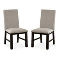 thumbnail image 1 of Furniture of America Leen Fabric Upholstered Side Chairs in Black (Set of 2), 1 of 6