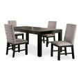 thumbnail image 1 of Furniture of America Leen Wood 5-Piece Dining Set in Antique Black and Gray, 1 of 8