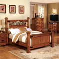 thumbnail image 1 of Furniture of America Lexington Wood California King Bed in American Oak, 1 of 1