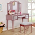 thumbnail image 1 of Furniture of America Lina Contemporary 3-Piece Vanity Set, Rose Gold, 1 of 9
