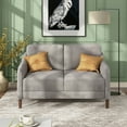 thumbnail image 1 of Furniture of America Litt Upholstered Fabric Gray Loveseat with Cushions, 1 of 10