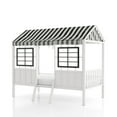 thumbnail image 1 of Furniture of America Little House Kids Metal Loft Bed with Guardrails, Black and White, Twin, 1 of 11