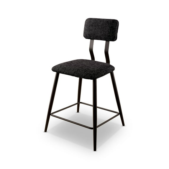 Furniture of America Locust Counter Height Dining Chairs - Set of 2, Black