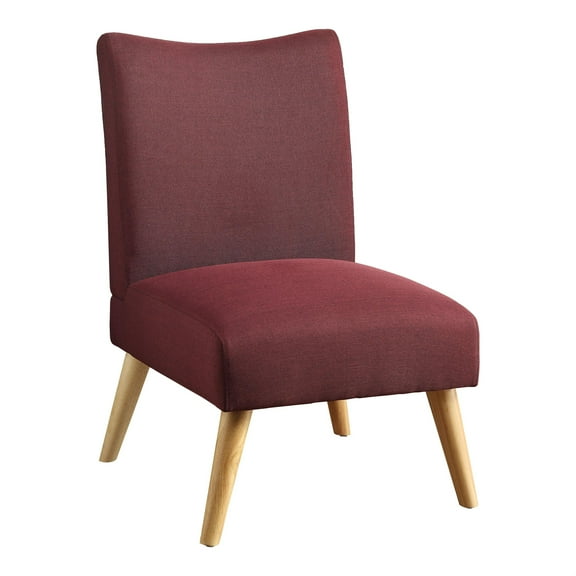 Furniture of America Lohen Fabric Upholstered Armless Chair in Purple