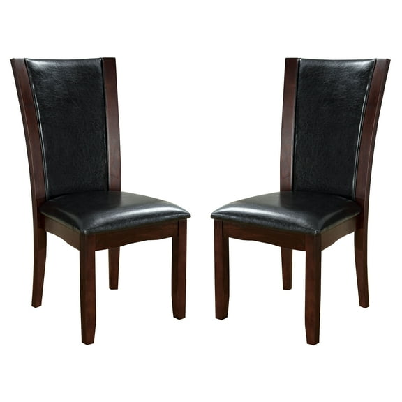 Furniture of America Longbotton Upholstered Dining Chairs - Set of 2, Black