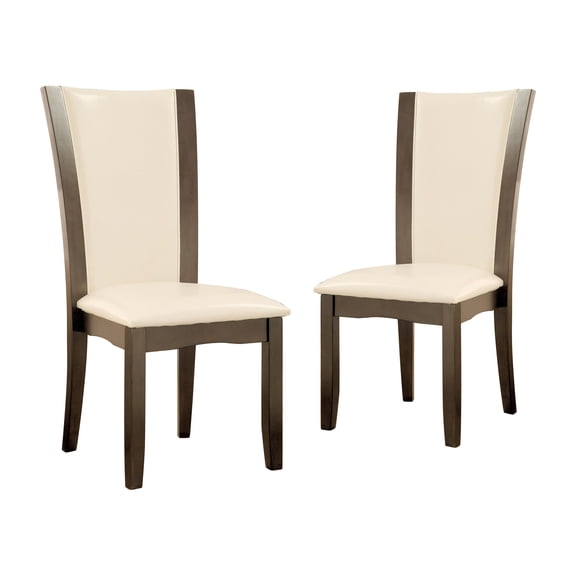 Furniture of America Longbotton Upholstered Dining Chairs - Set of 2, White