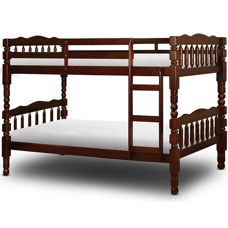 Furniture of America Luchenn Cottage Wood Twin over Twin Bunk Bed