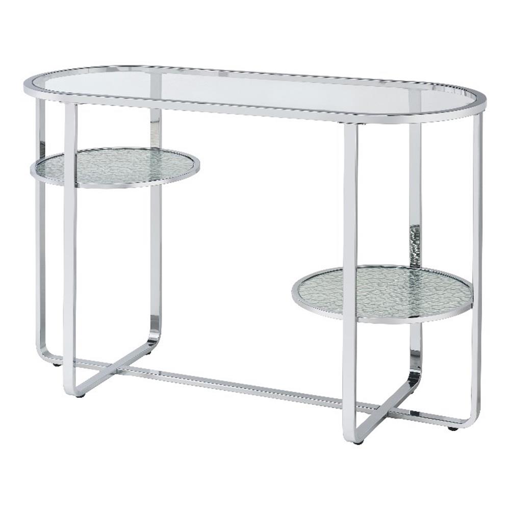 Furniture of America Ludington Metal 2-Shelf Water Ripples Sofa Table ...