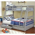 thumbnail image 1 of Furniture of America Luke Wood Gray Twin/Full Kids Bunk Bed with Drawers, 1 of 5