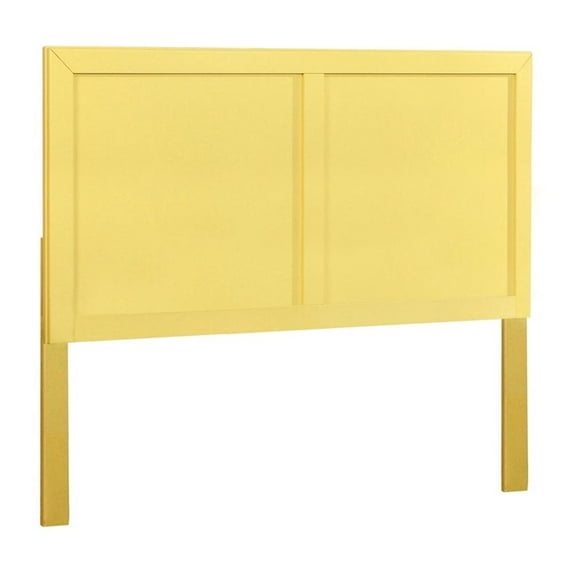 Furniture of America Lupin Wood Full-Queen Headboard in Lemon Yellow