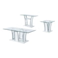 thumbnail image 1 of Furniture of America Manhattan Metal 3-Piece Coffee Table Set in White, 1 of 5