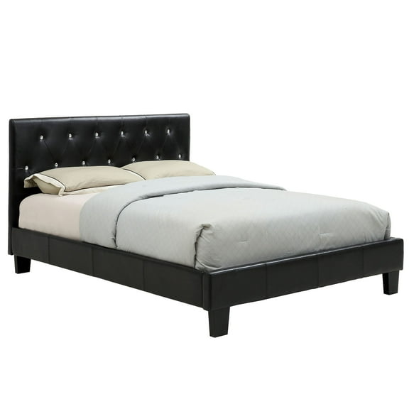 Furniture of America Manizales Platform Bed, Queen, Black