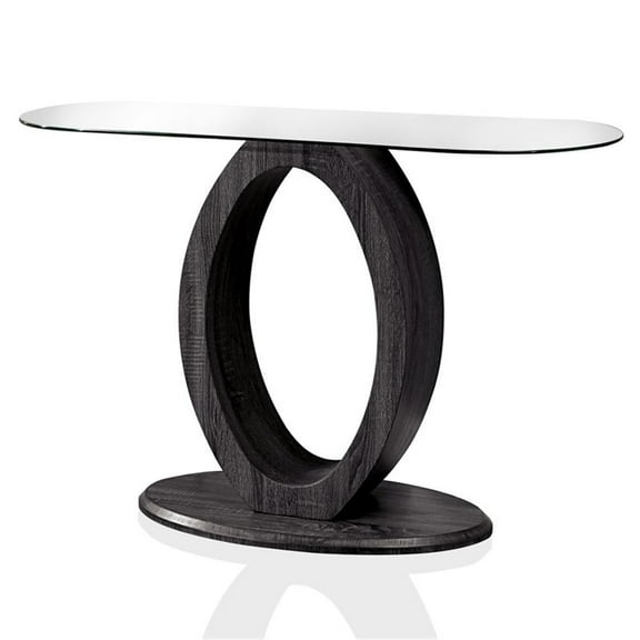 Furniture of America Mason Contemporary Wood Console Table in Gray