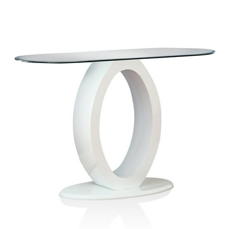 Furniture of America Mason Contemporary Wood Console Table in White